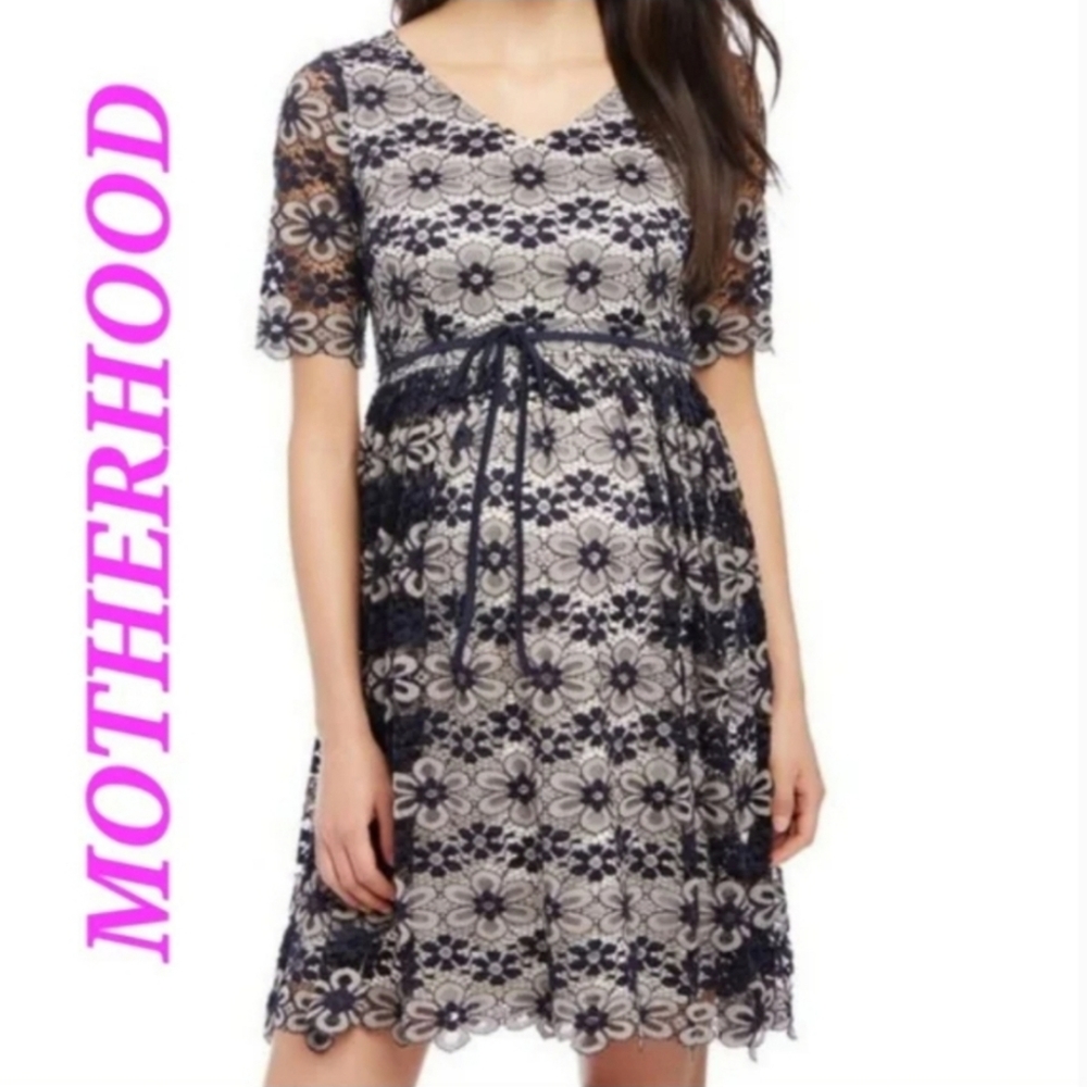 Motherhood Maternity lace floral mini dress